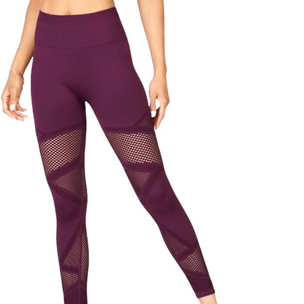 Women's Purple Mesh Leggings